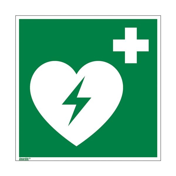 Marahrens Sicherheitskennzeichen »Automatisierter externer Defibrillator [E010]« 20 x 0,1 mehrfarbig, 20x20 cm