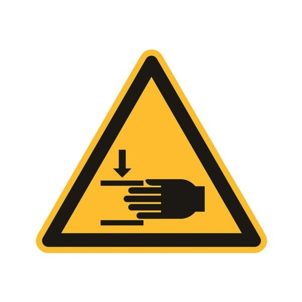 Sicherheitskennzeichen »Warnung vor Handverletzungen [W024]« 20 x 20 cm