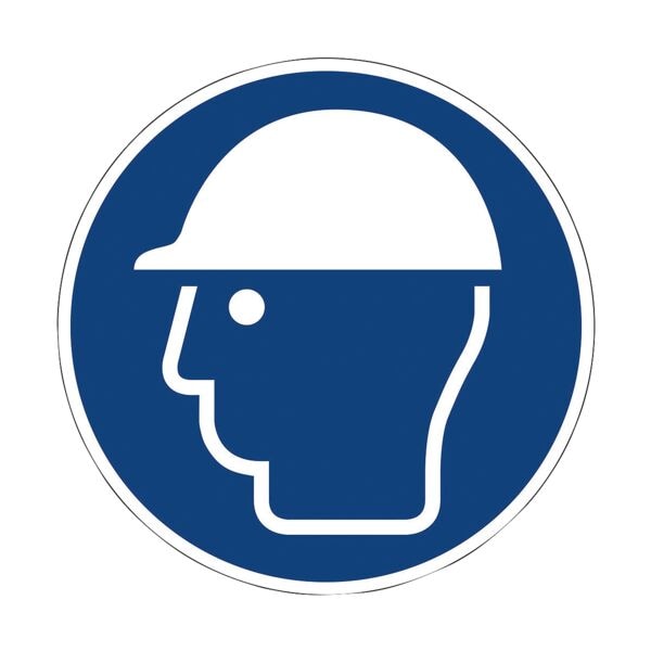 Marahrens Sicherheitskennzeichen »Kopfschutz benutzen [M014]« Ø:10 cm