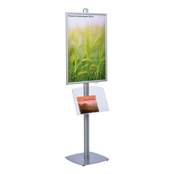 update displays Prospektregal »Variaton 70« A1 Stahlablage silber, 45x185x3.3 cm
