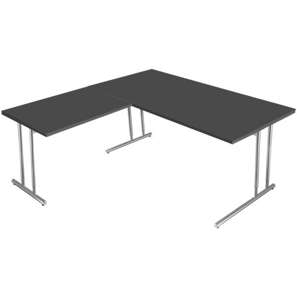 Winkel-Schreibtisch »Artline Transparent« 160 cm 90° Winkel höhenverstellbar