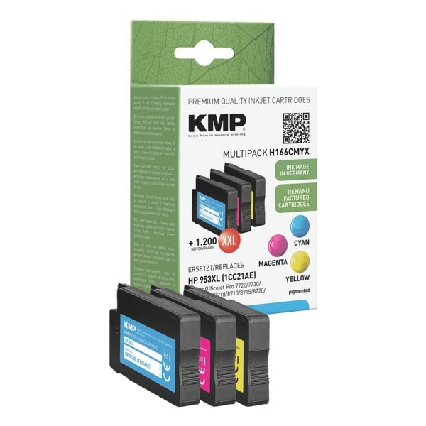 KMP Tintenpatronen-Set ersetzt Hewlett Packard »HP 953XL (1CC21AE)« blau