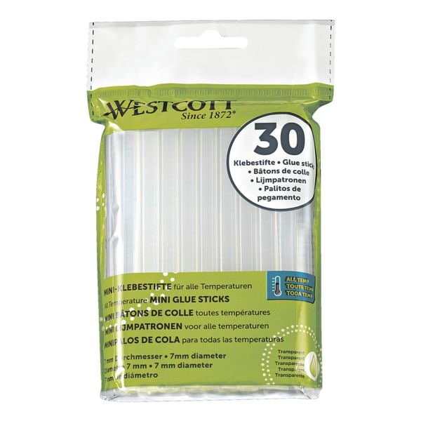Westcott 30er-Pack Mini-Klebestifte für Heißklebepistolen