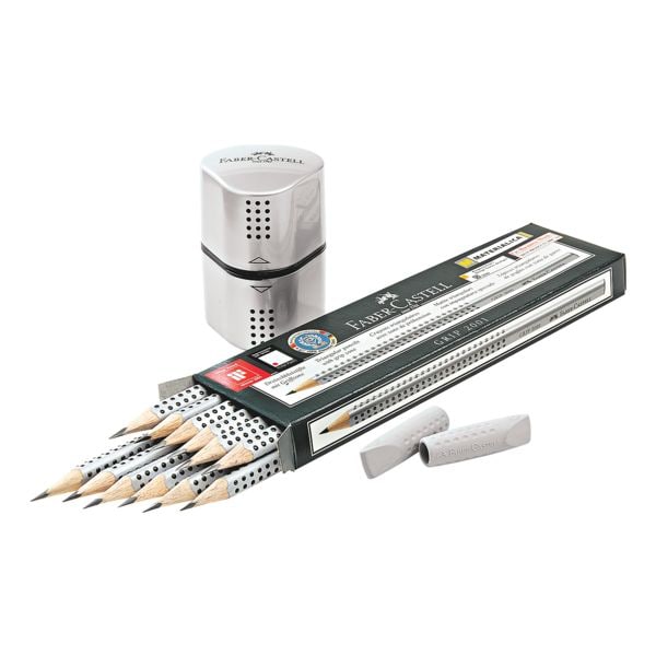 Faber-Castell Bleistift-Set »GRIP 2001« HB silber