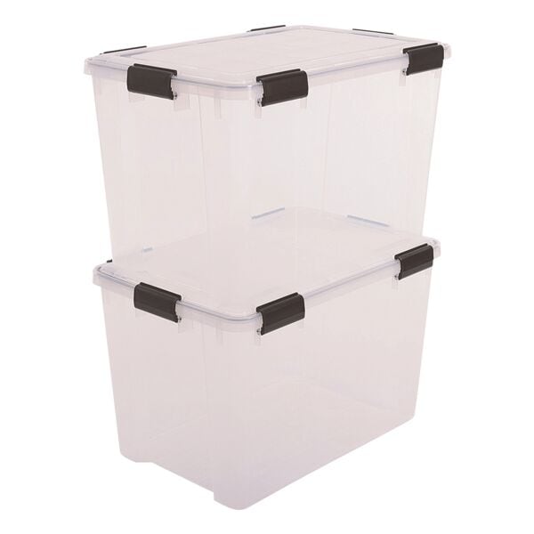 IRIS S.A. 2er-Set Water Proof Boxen »AT-LD SET OF 2« transparent, 39x38x59 cm