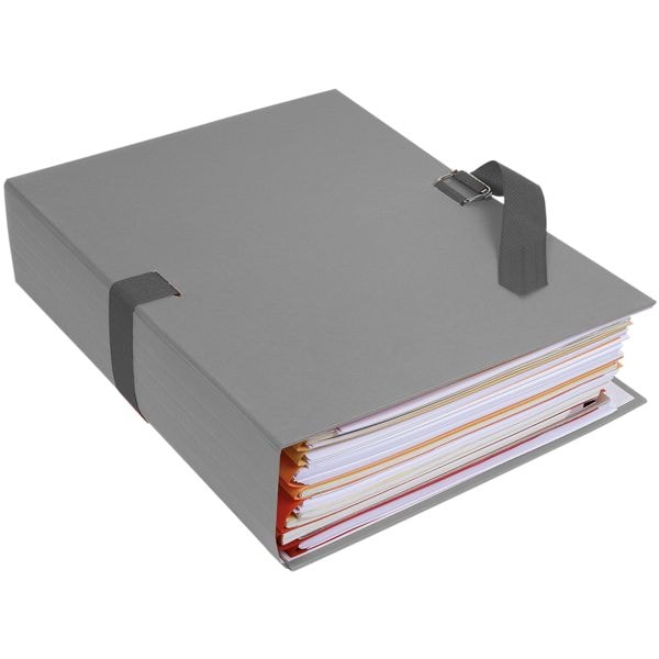 EXACOMPTA 10er-Pack Dokumentenmappe »Papier toillé« grau, 24x32 cm