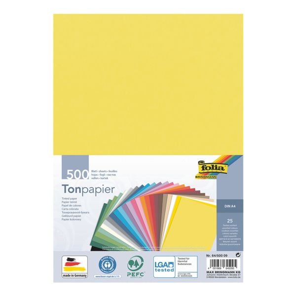 Tonpapier 130 g/m² 25 Farben A4 500 Blatt