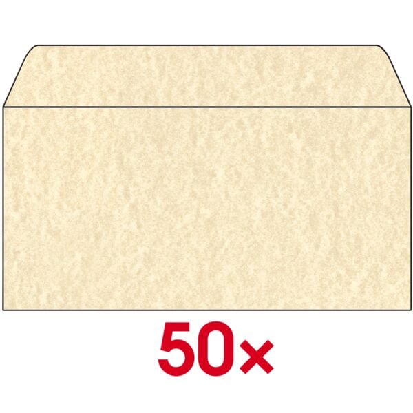 Sigel Design-Briefumschlag DL ohne Fenster mit Nassklebung - 50 Stück rosa, 22x11 cm