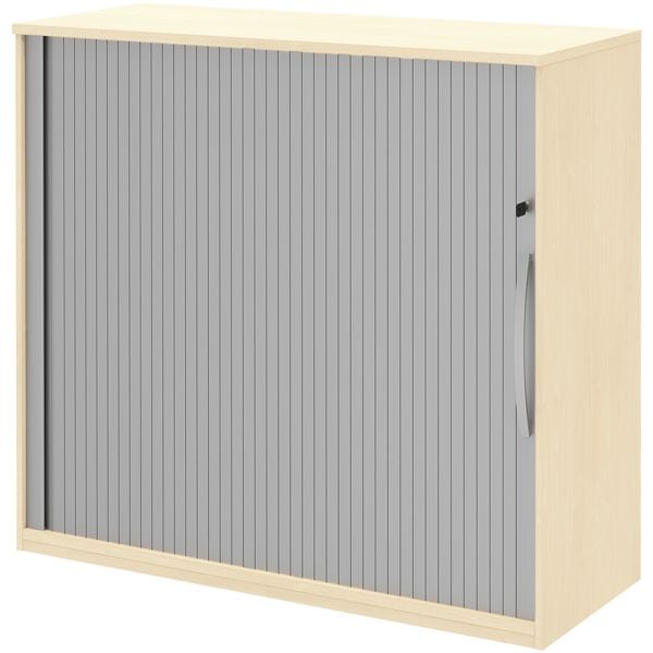 röhr Rollladenschrank »Techno« links einschiebbar braun, 120x111.7x43 cm