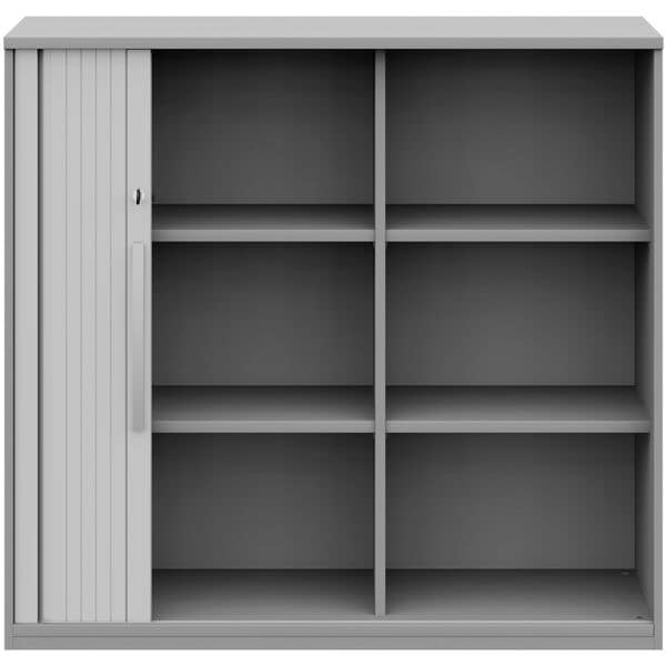 röhr Rollladenschrank »Techno« links einschiebbar grau, 120x111.7x43 cm