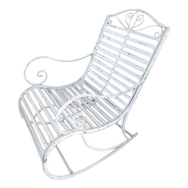 Garden Pleasure Garten-Schaukelstuhl mit Armlehnen »Tambo« silber, 57x84 cm