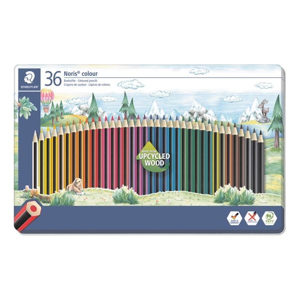 36er-Pack Buntstifte »Noris colour« sechskantig, im Metalletui