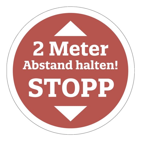 Marahrens Bodenaufkleber »Abstand halten« Ø 40 cm signalrot rot
