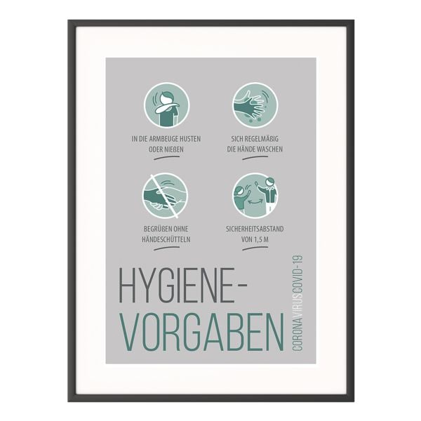 Hinweisschild »Hygiene-Vorgaben« 50 x 70 cm