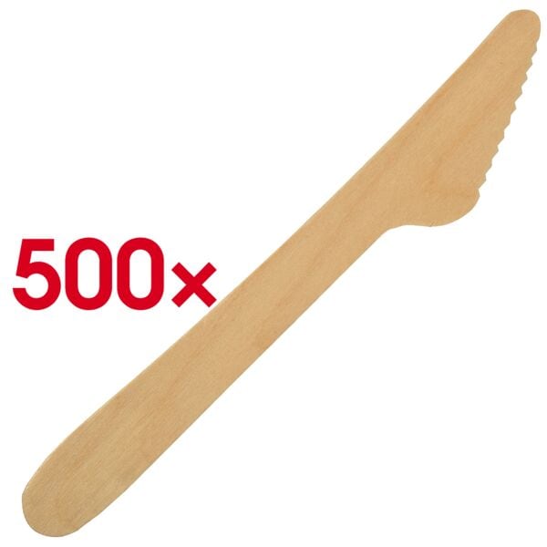 Einweg-Holzmesser »pure«, 500 Stück