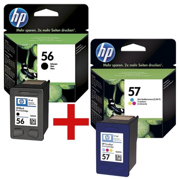 HP Tintenpatronen-Set »C6656AE / C6657AE« HP 56 & 57 schwarz