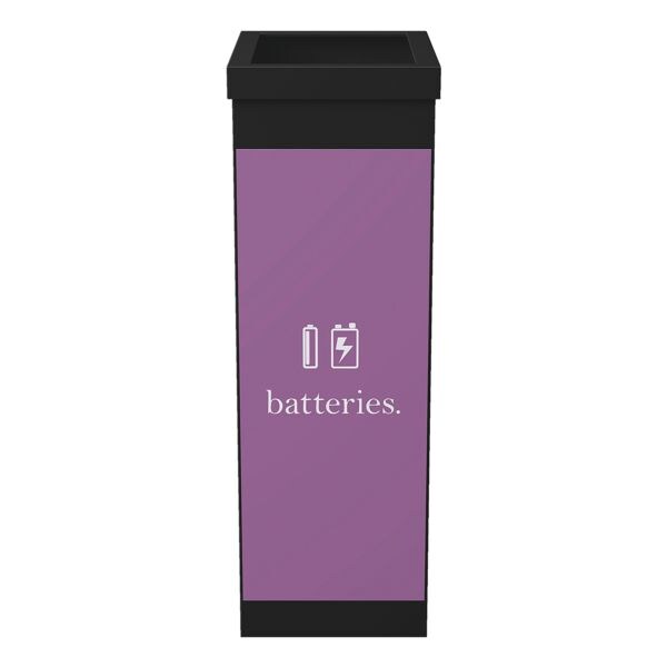 Paperflow Abfallbehälter schwarz 60 L - für Batterien schwarz