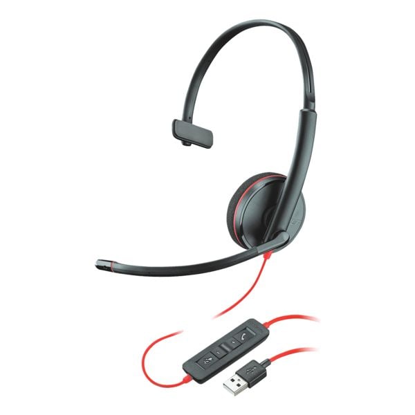 Headset »Blackwire C3210« monaural USB-A schwarz / rot