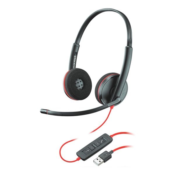 Headset »Blackwire C3220« binaural USB-A schwarz / rot