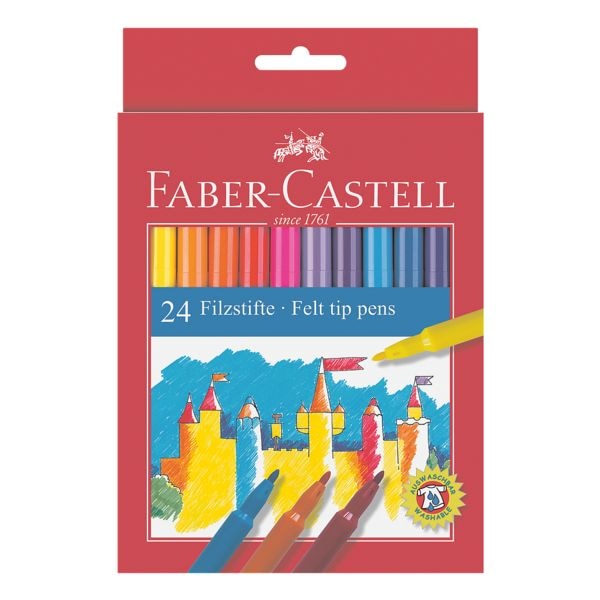 Faber-Castell (Schule) 24er-Pack Filzstifte farbsortiert