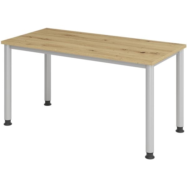 HAMMERBACHER Schreibtisch »Home Office« 140 cm breit und mechanisch höhenverstellbar bis 81 c braun, 140x81x67.2 cm