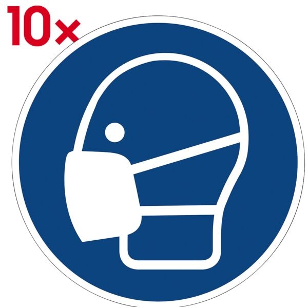 Marahrens Aufkleber »Maskenpflicht« Ø 10 cm, 10 Stück