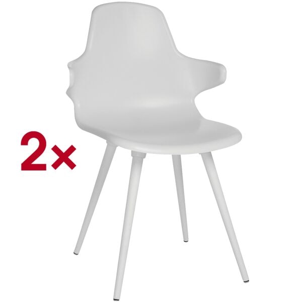 Topstar 2er-Set Besucherstuhl »T2020« mit Armstütze weiß, 43x45 cm