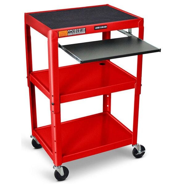 Luxor Mehrzweckwagen mit Tastaturablage »SEAVJ42KB« rot, 61x106x46 cm