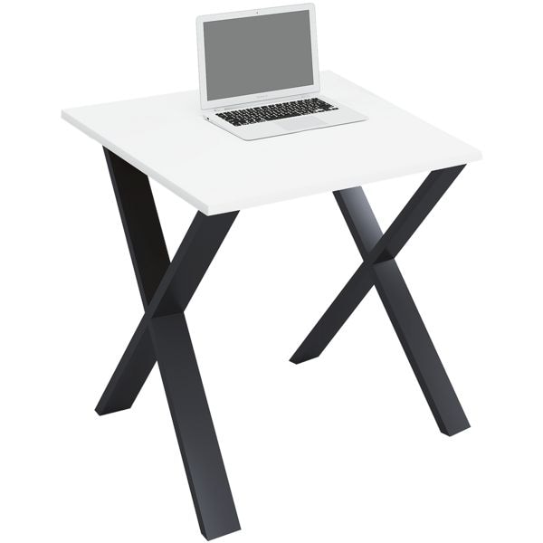 Schreibtisch »Lona« 80/80 cm X-Fuß-Gestell schwarz