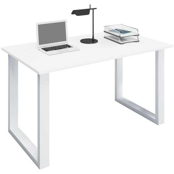 Schreibtisch »Lona« 140/50 cm Bügel-Fuß-Gestell weiß