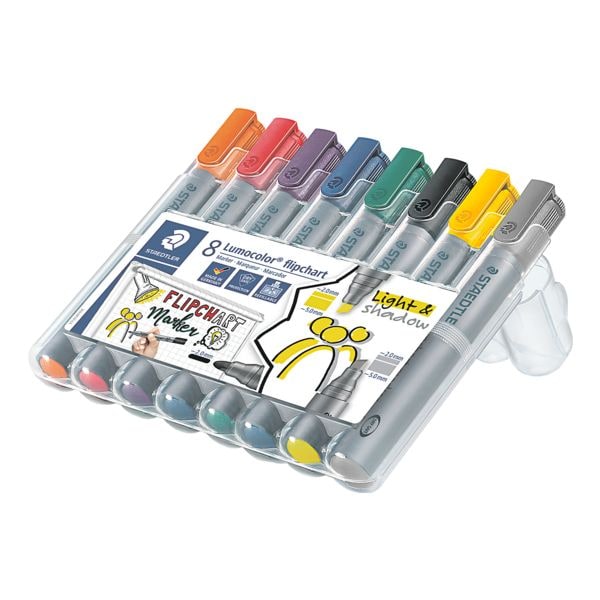 8er-Box Flipchart-Marker »Lumocolor«