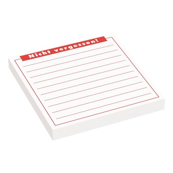 inFo Haftnotizblock »Nicht vergessen!« 100 x 100 mm weiß