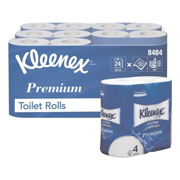 Kleenex Toilettenpapier »Extra Comfort Premium« - 24 Rollen Weiß