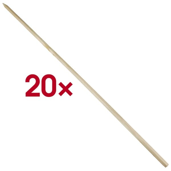 Papstar 20 Grill-Spieße 80 Cm Aus Birken-Holz Für "Steckerlfisch" Mehrfarbig
