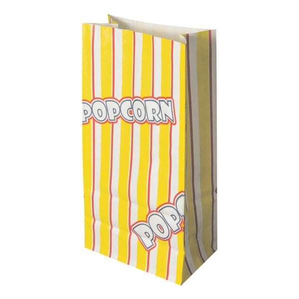 100 Popcorn-Tüten gelb 1,3 L - 20,5 x 10,5 x 6 cm