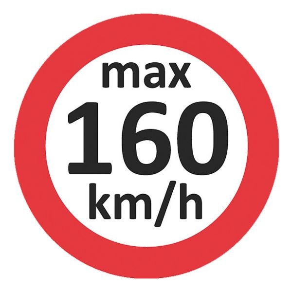 3x 100 Geschwindigkeitsaufkleber »max 160 km/h«