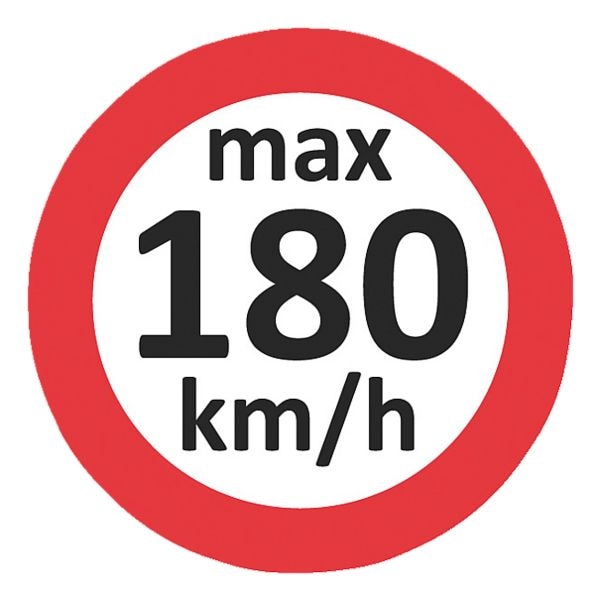 3x 100 Geschwindigkeitsaufkleber »max 180 km/h«