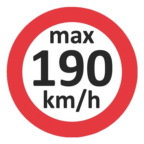 3x 100 Geschwindigkeitsaufkleber »max 190 km/h«