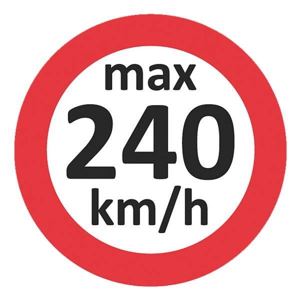 3x 100 Geschwindigkeitsaufkleber »max 240 km/h«
