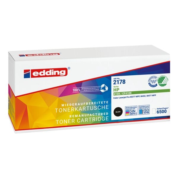 Edding Toner ersetzt HP »410X« (CF410X) schwarz schwarz