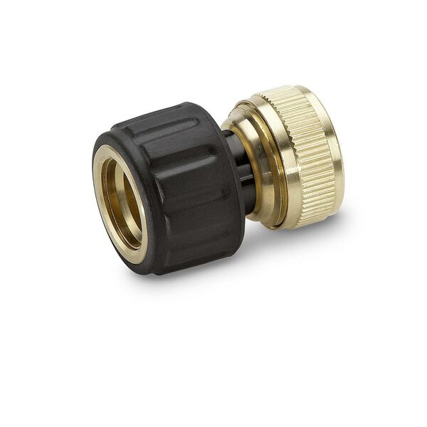 Kärcher Schlauchkupplung Messing 1/2" und 5/8" mit Aqua Stop orange