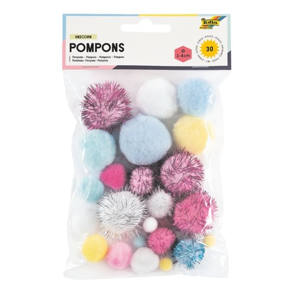 30er-Pack Pompons »Unicorn«