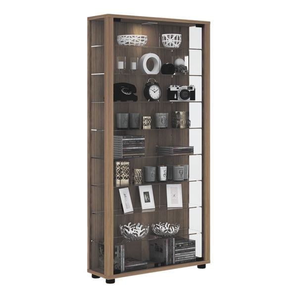 VCM Vitrine »Lumo Maxi LED« braun, 59x118x18 cm