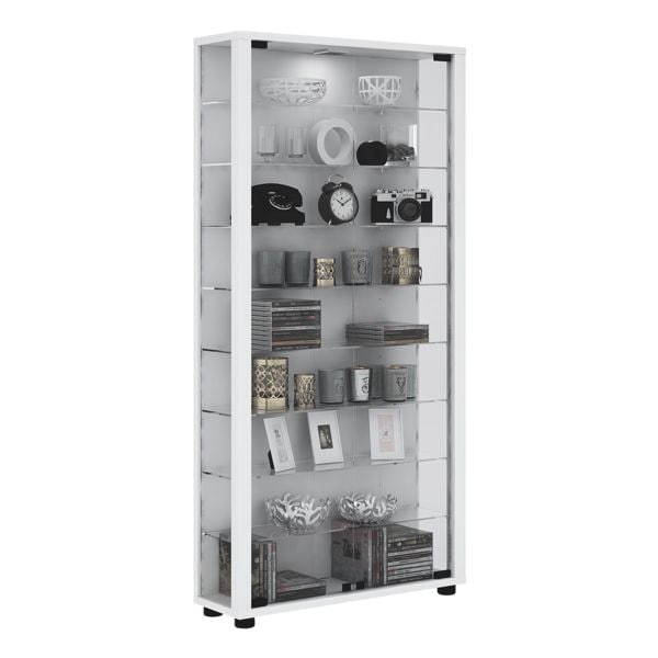 VCM Vitrine »Lumo Maxi LED« weiß, 59x118x18 cm