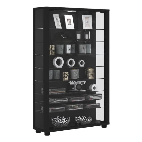 VCM Vitrine »Lumo Mini« ohne Beleuchtung schwarz, 59x90x18 cm