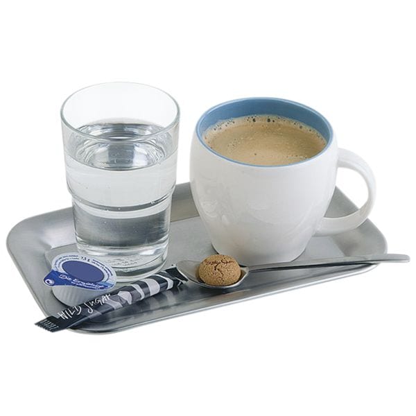 APS Serviertablett »KAFFEEHAUS« 21,5 x 13 cm silber, 21.5x1.5x13 cm
