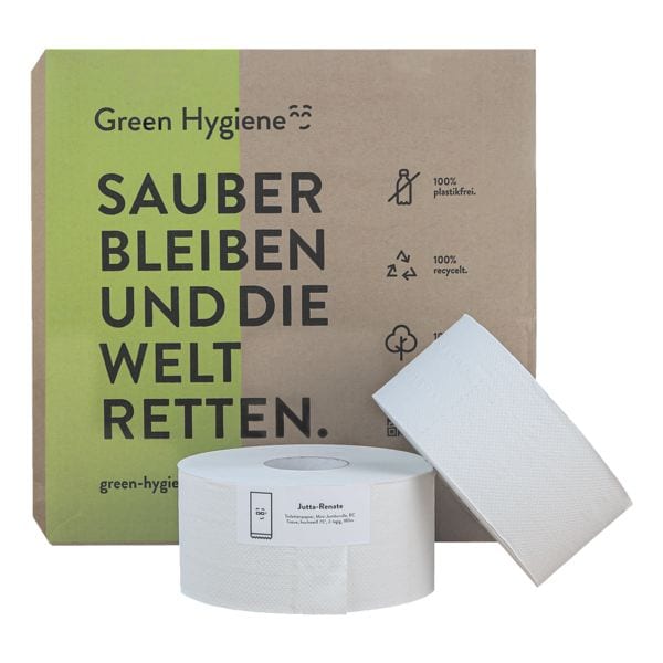 Green Hygiene 16 Rollen CO₂-neutrales Recycling-Toilettenpapier »Jutta-Renate«