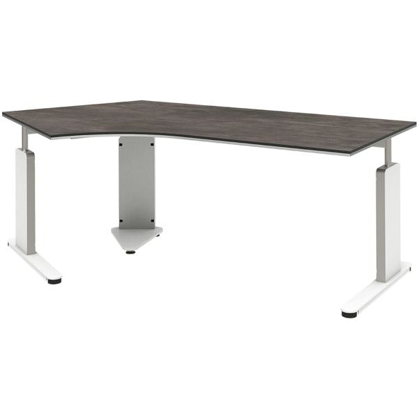 Schreibtisch mit Freiformplatte »Objekt Plus« 120° Winkel links C-Fuß
