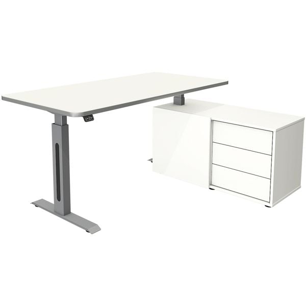 Steh-Sitz-Schreibtisch »Move 1« 160 x 102 cm mit Sideboard