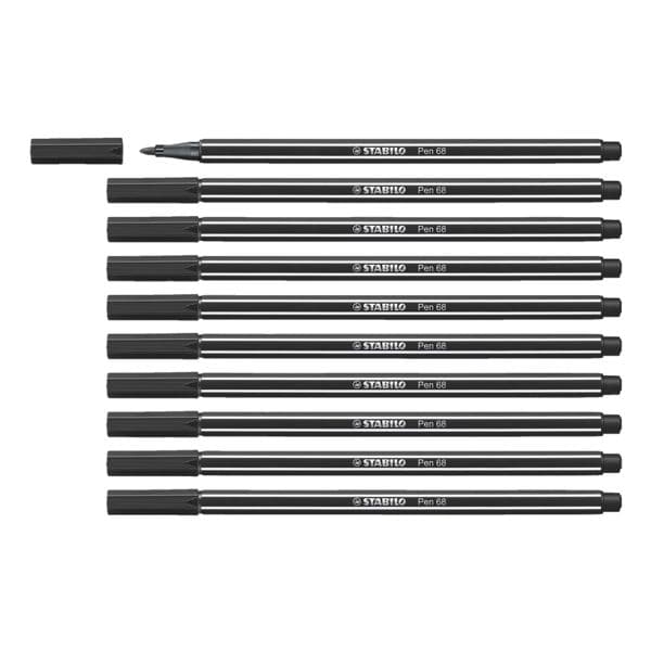 10er-Pack Faserschreiber »Pen 68« schwarz